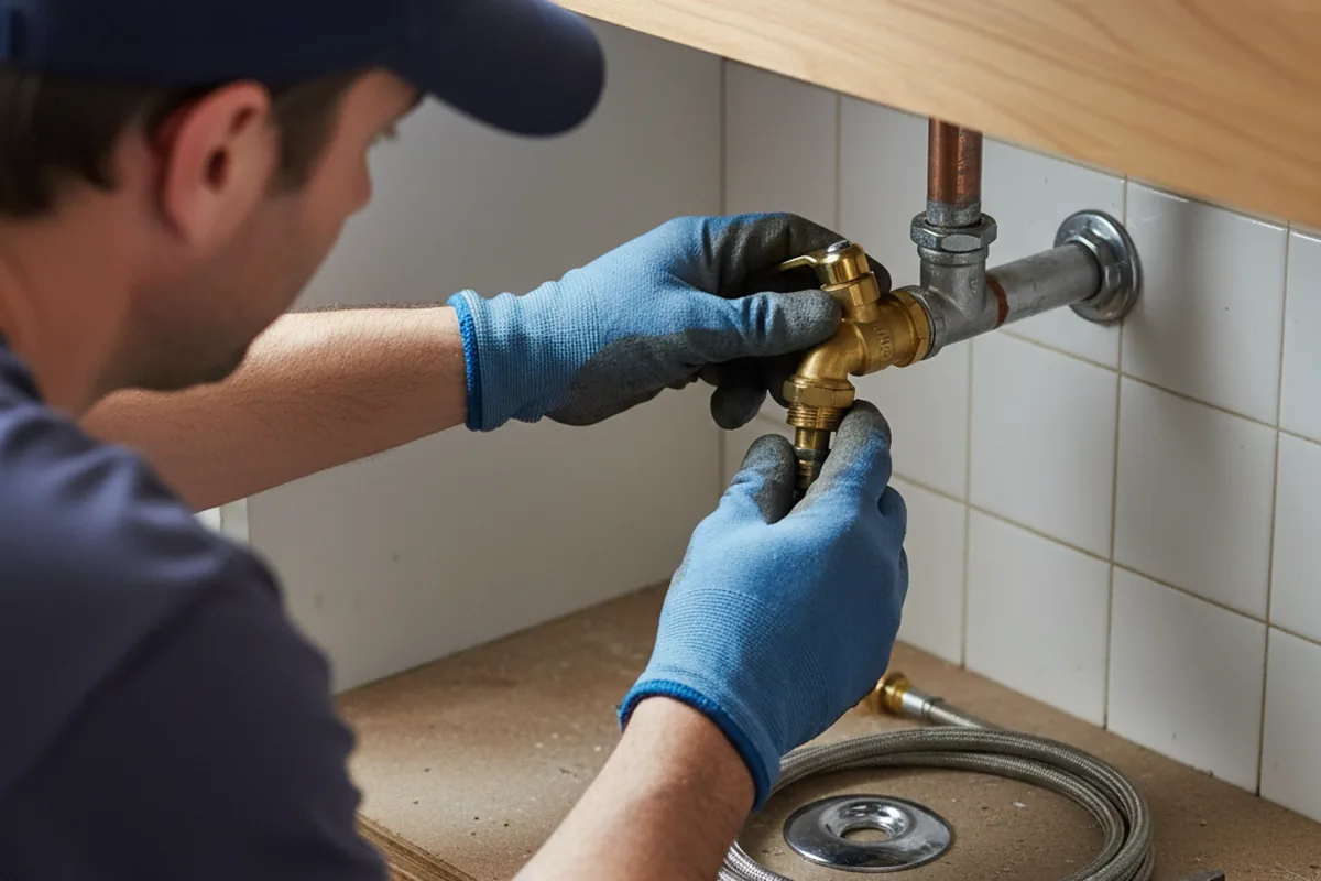 Shutoff valve and fitting work during Well Pump Repair in South Jordan